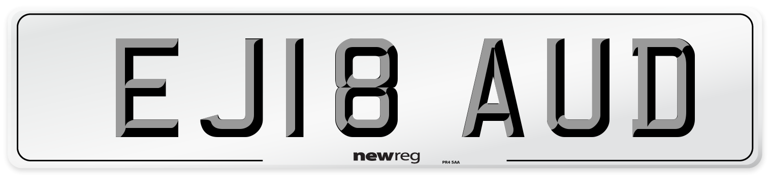 EJ18 AUD Number Plate from New Reg